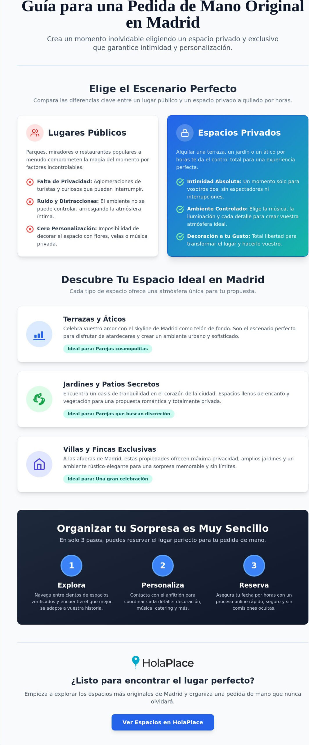 Lugares para pedidas de mano originales en Madrid 2026