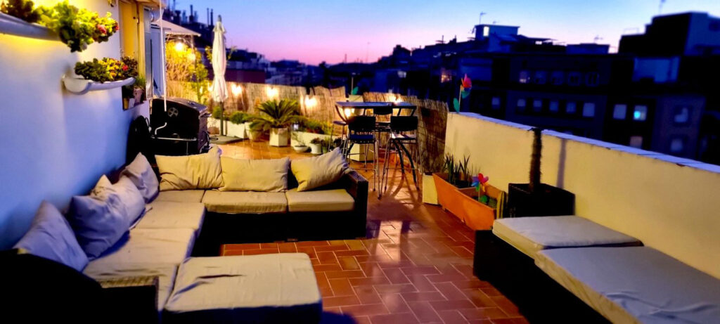 Jardín privado con barbacoa para alquilar por horas en Barcelona
